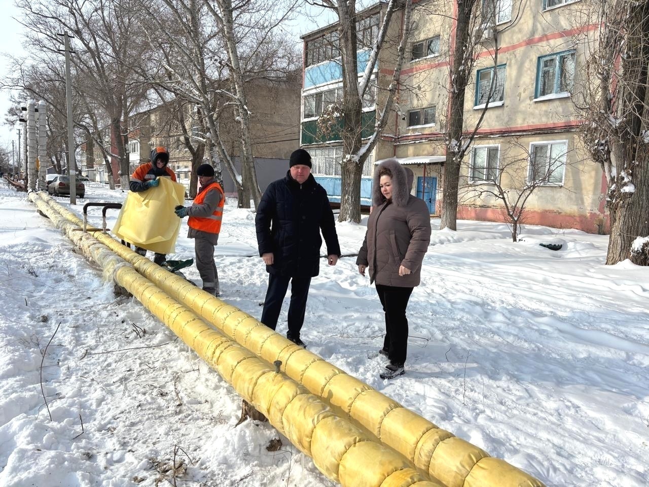 Восстановление теплоизоляции в п. Коминтерн.