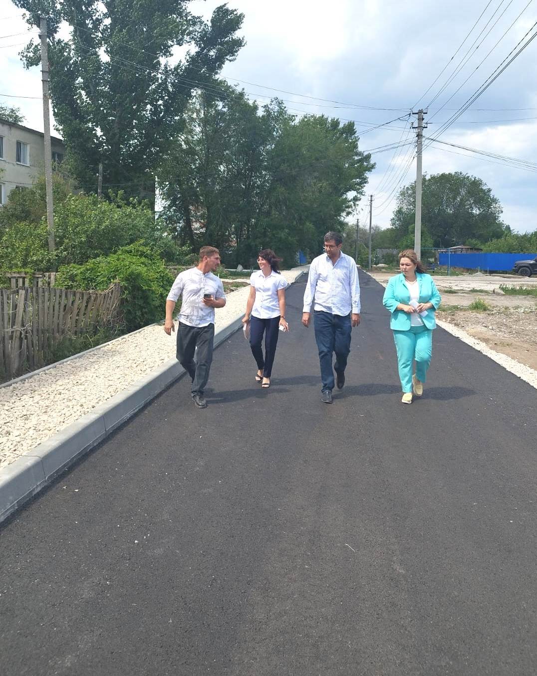 Глава Новопушкинского МО посетила объект благоустройства в п. Пробуждение.